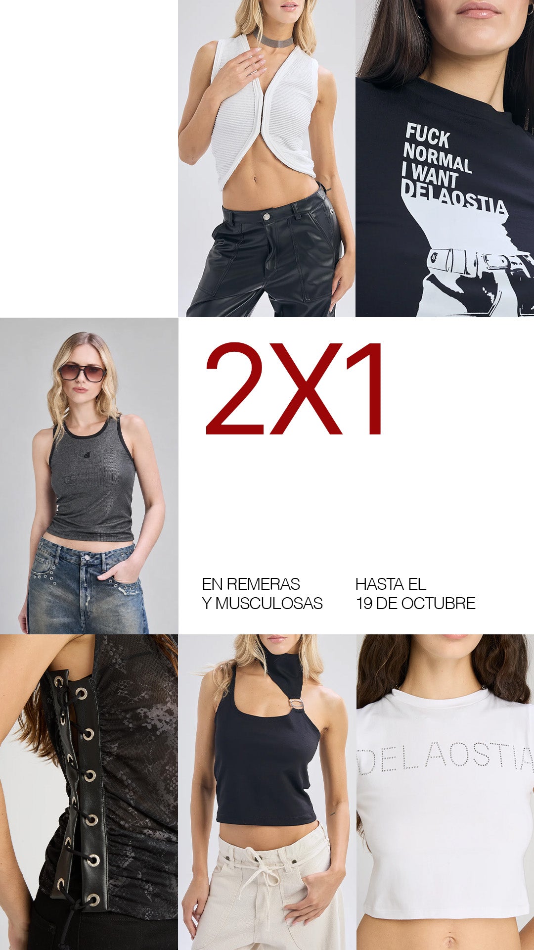2X1 EN REMERAS Y MUSCULOSAS